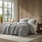 Edge Collections - Gray - Keystone 3 PCS Full/Queen Coverlet Set